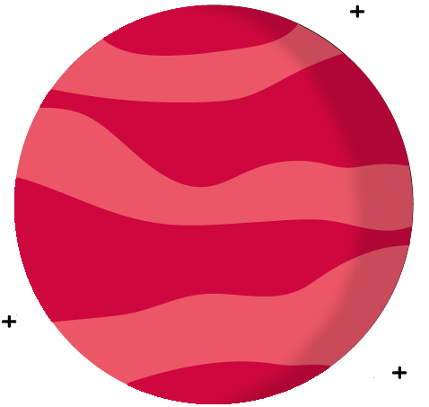 striped red planet